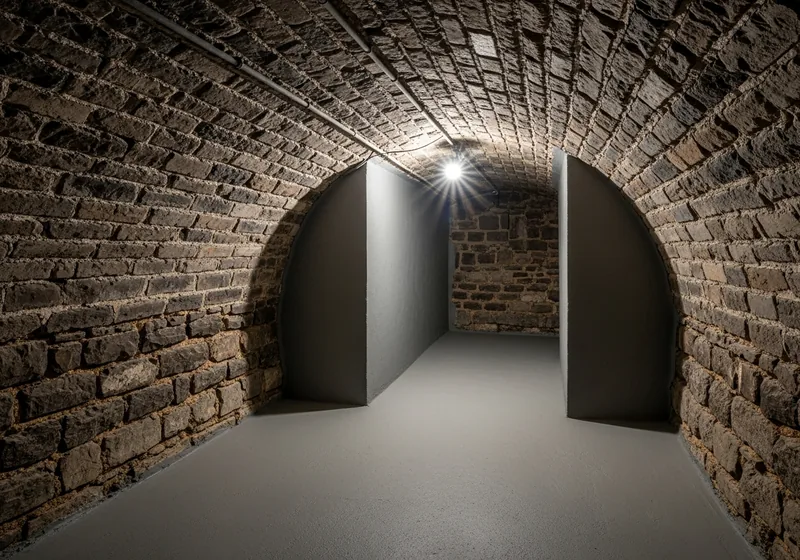 Cave rendue saine sous une maison de ville à Morlaix